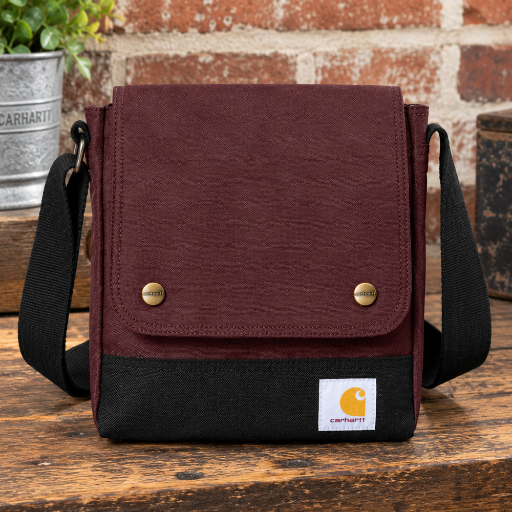 Carhartt Crossbody Snap Bag Port Black Rain Defender Water Repellent NWT